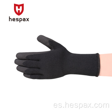 Hespax Sitio de construcción Gloves Safety Látex recubierto EN388